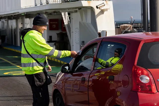 Biler ombord på færgen